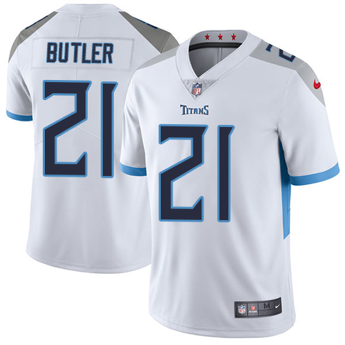 Nike Titans #21 Malcolm Butler White Men's Stitched NFL Vapor Untouchable Limited Jersey